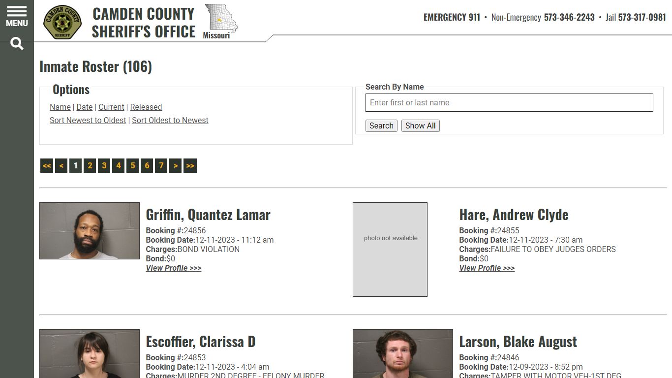 Inmate Roster - Current Inmates Booking Date Descending - Camden County ...